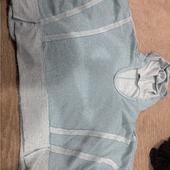 NEW SIZE L/XL Zenana Outfitters Light Blue Hoodie - Picture 6 of 10